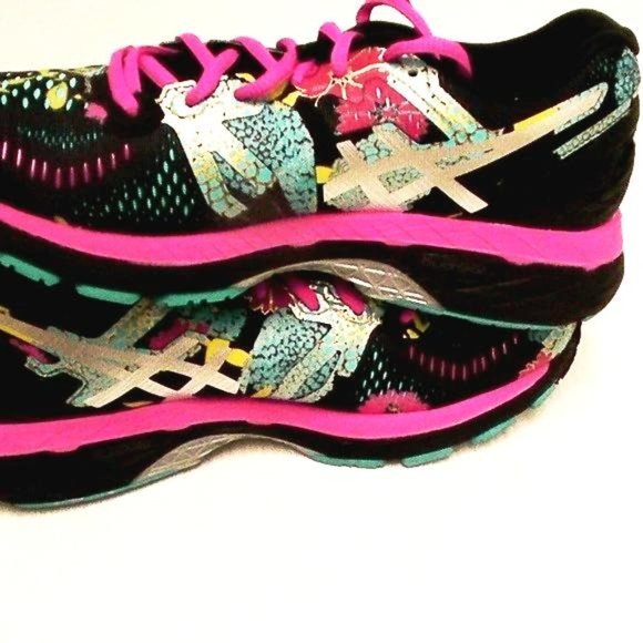 Asics woman's gel kayano 23 black silver pink size 6.5 us - Picture 5 of 6